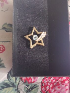 Alwand Vahn 10K Yellow Gold Star Pendant - Aquamarine And Diamonds